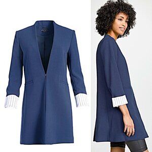 Alice + Olivia Classics - Simpson Roll Cuff Collarless Blazer